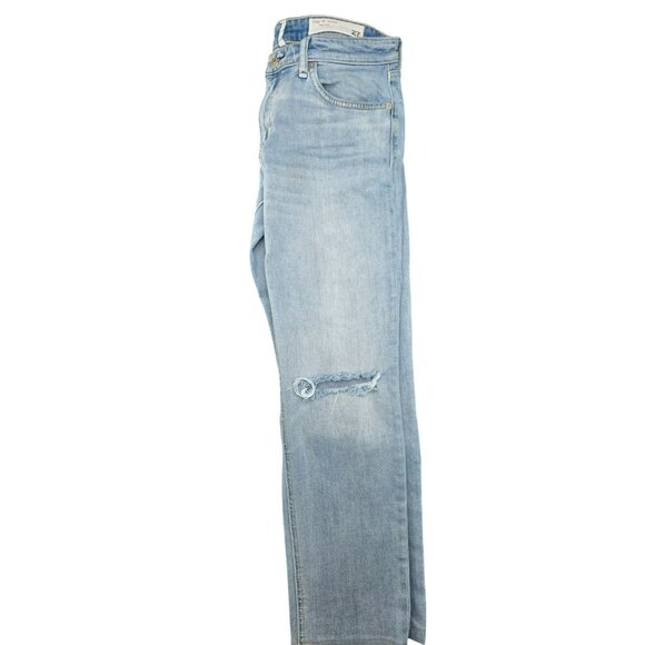 Rag & Bone Jeans Boyfriend Light Wash Distressed Raw Hem Womans Size 27 VL1019 - Picture 12 of 12